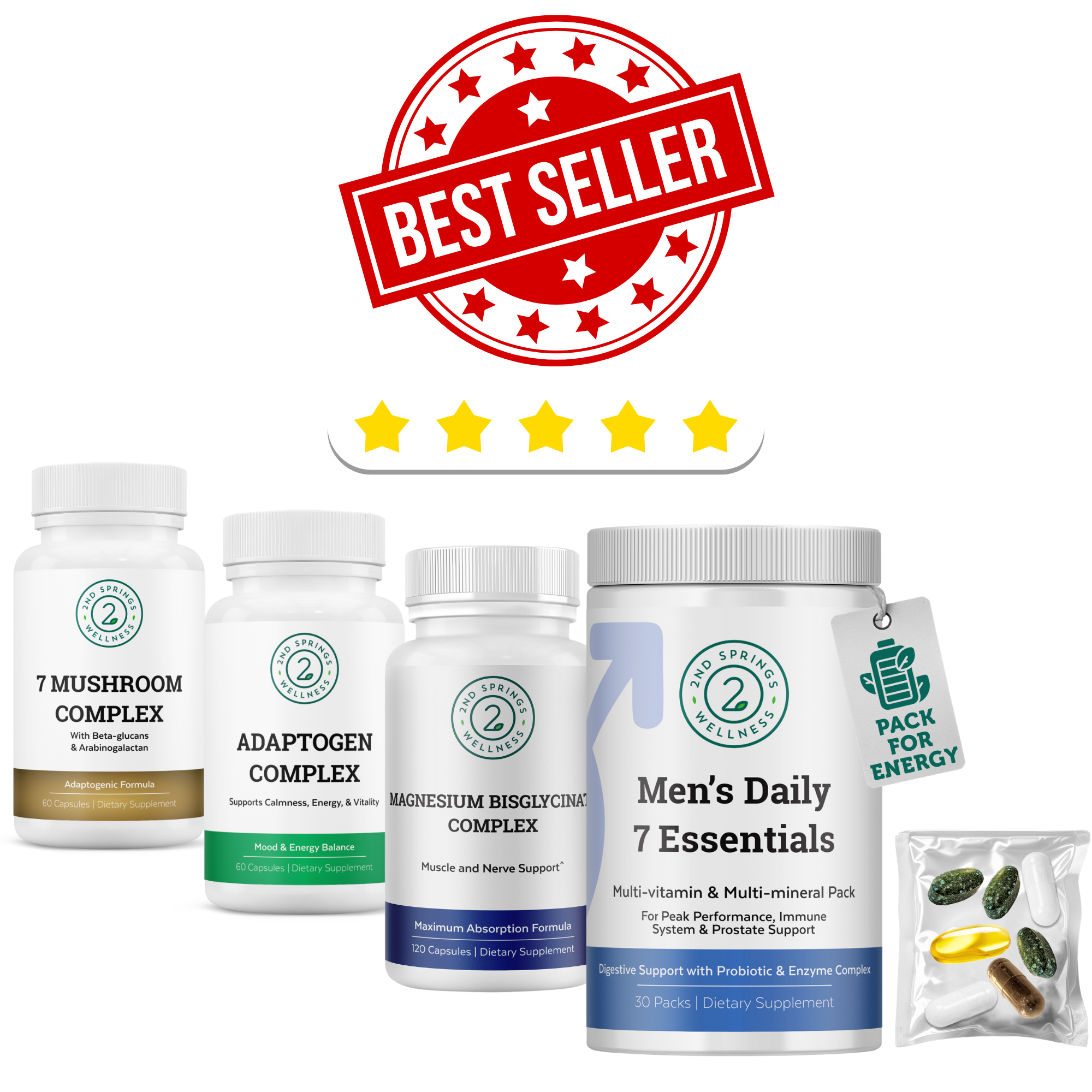 Men’s Daily Performance Stack | Energy, Focus & Recovery Supplements ...