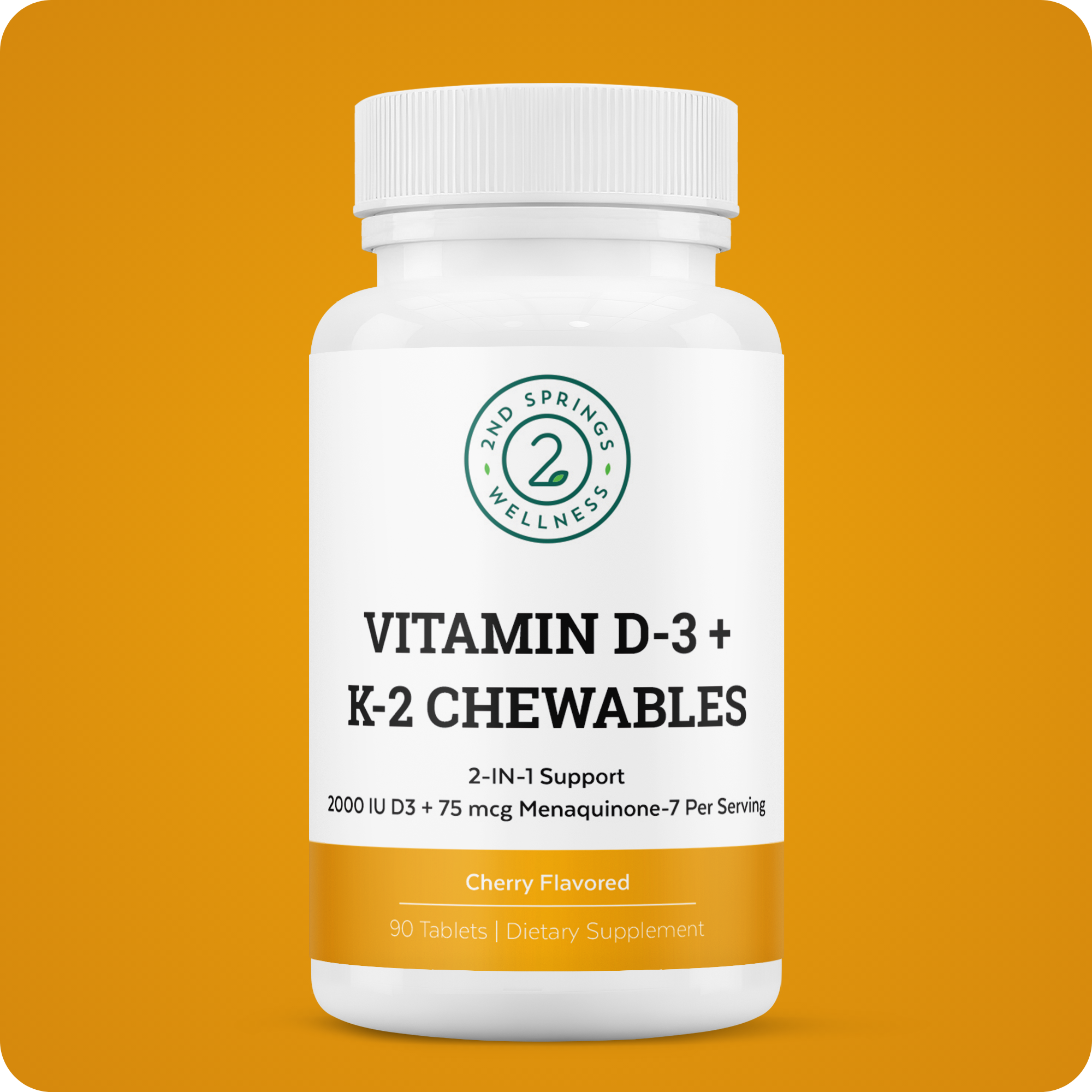 Cherry Flavored Vitamin D3 K2 Chewables - Bone & Immune Health