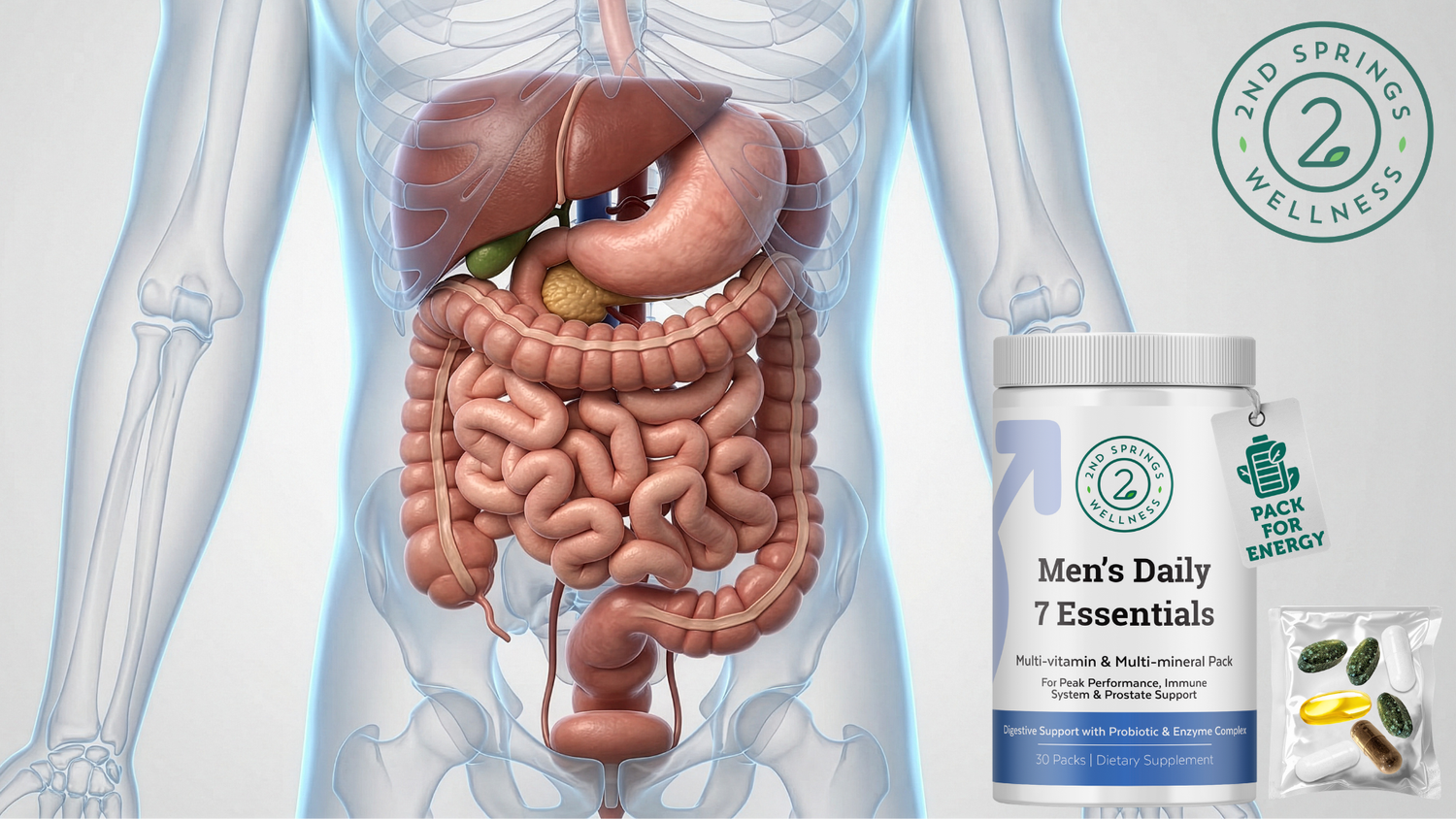 The Benefits of Probiotics, Prebiotics, and Digestive Enzymes in Men’s Daily 7 Essentials