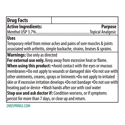 2nd Springs Restore Pain Relief Cream