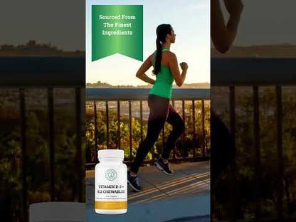 Vitamin D3 + K2 (Menaquinone-7) Chewable Tabs